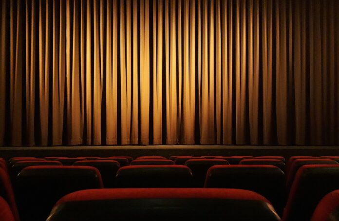 movie theater, curtain, beautiful wallpaper